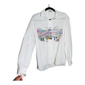 Vtg Segreta by emmanuel schvill embroidered blouse